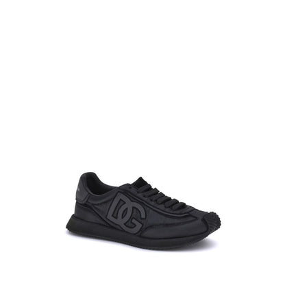 Dolce & Gabbana Black Fabric Athletic Sneakers
