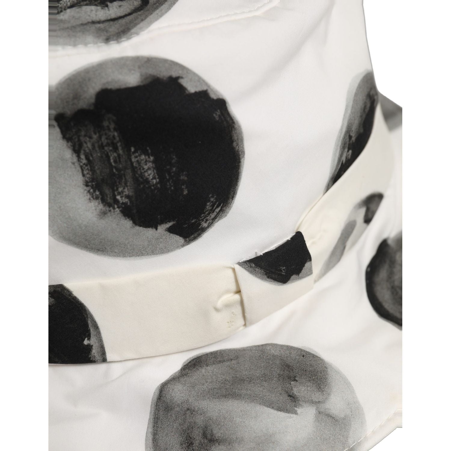 Dolce & Gabbana White Cotton Big Polka Dot Pattern Bucket Hat