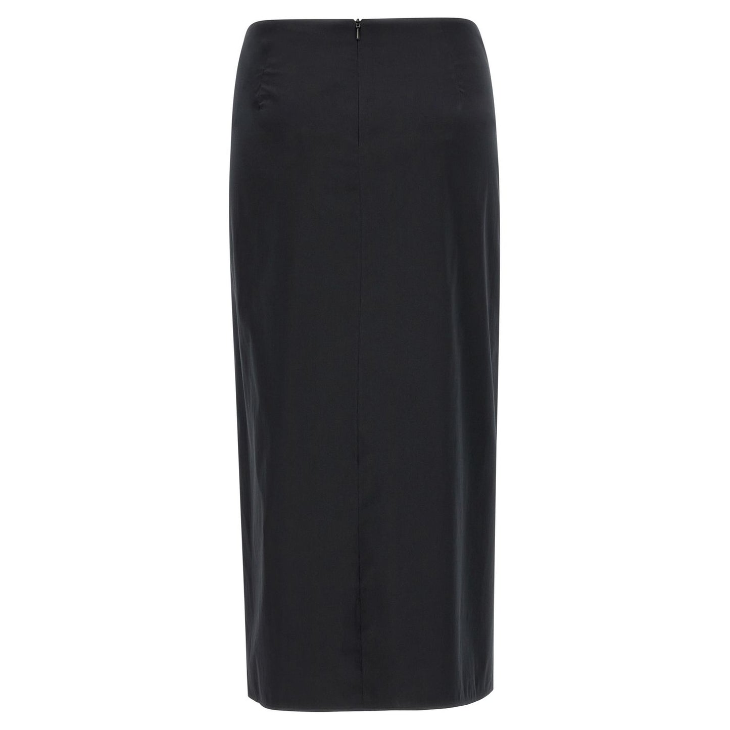 Max Mara Black Cotton Midi Skirt