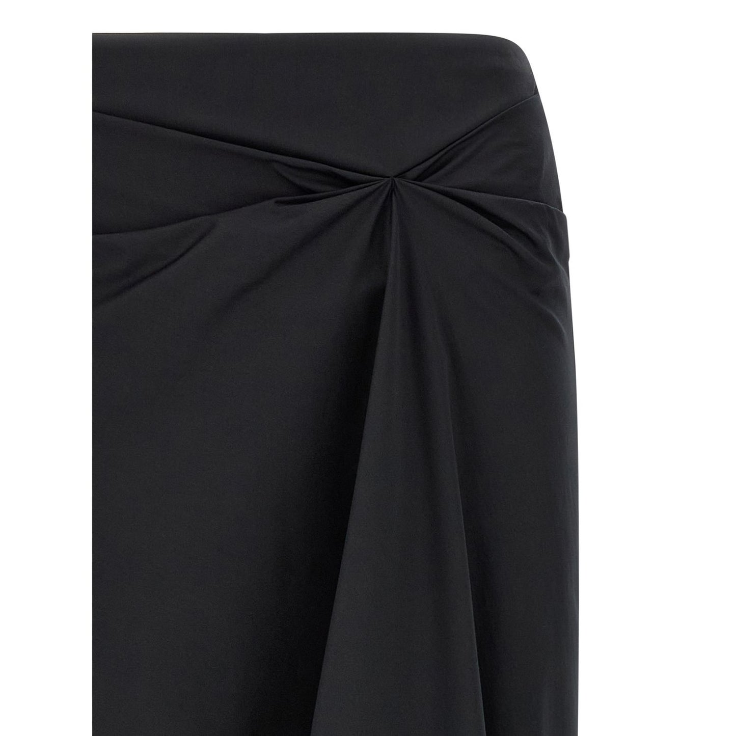 Max Mara Black Cotton Midi Skirt