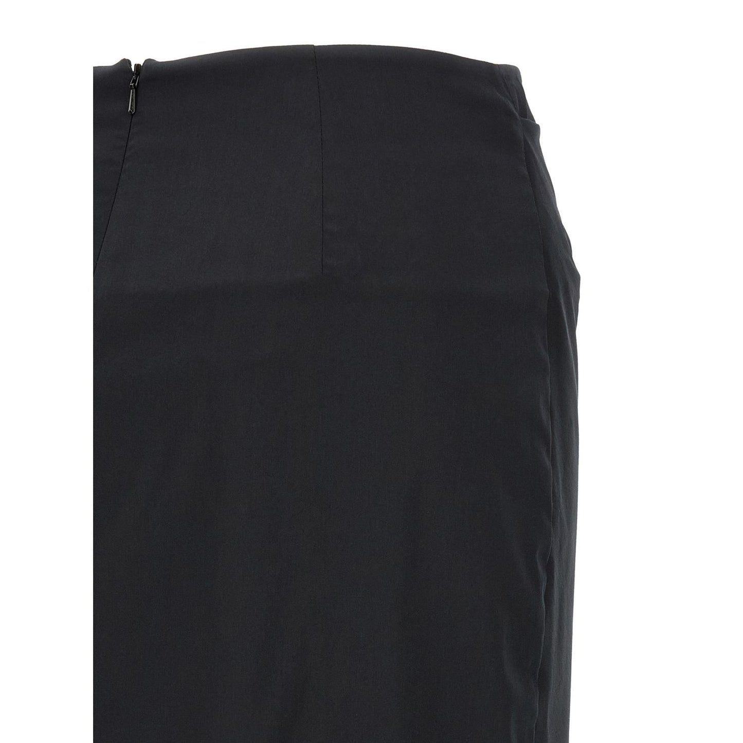 Max Mara Black Cotton Midi Skirt