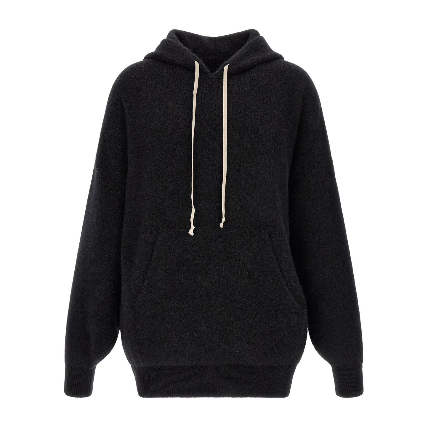 Rick Owens Black Marabou Sweatshirt