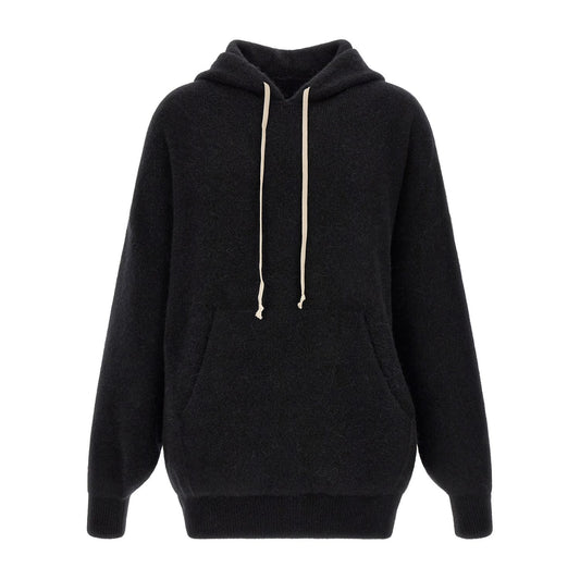 Rick Owens Black Marabou Sweatshirt