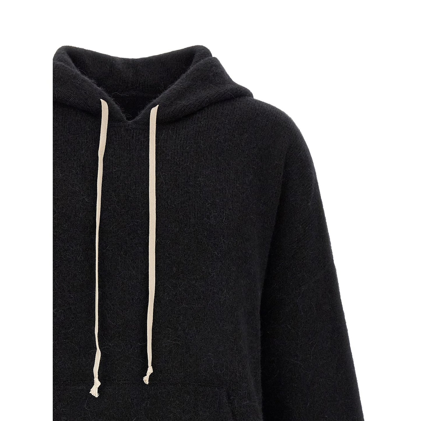 Rick Owens Black Marabou Sweatshirt