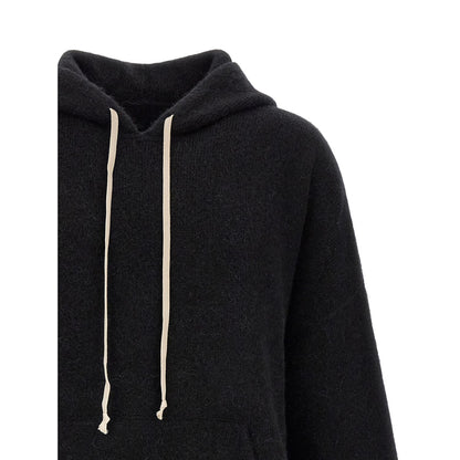 Rick Owens Black Marabou Sweatshirt