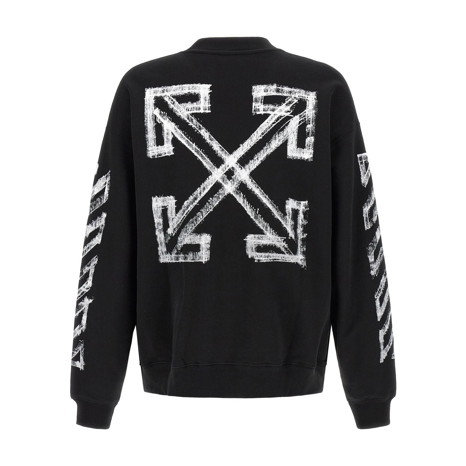 Off-White Black Cotton Sweatshirt