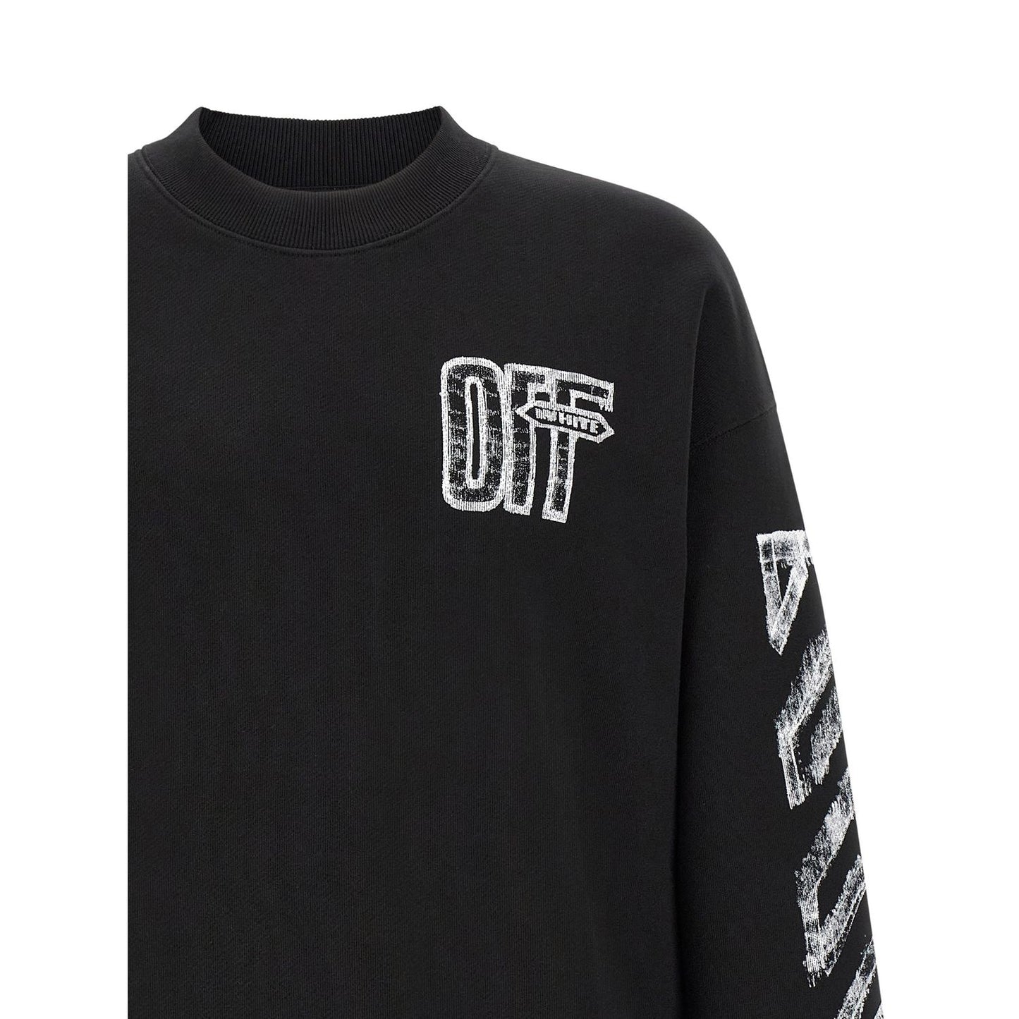 Off-White Black Cotton Sweatshirt