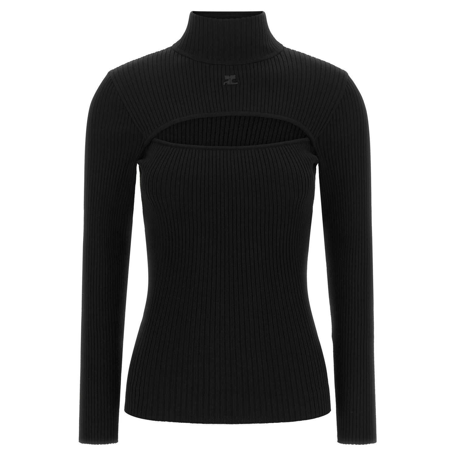 Courrèges Black Viscose Cardigan