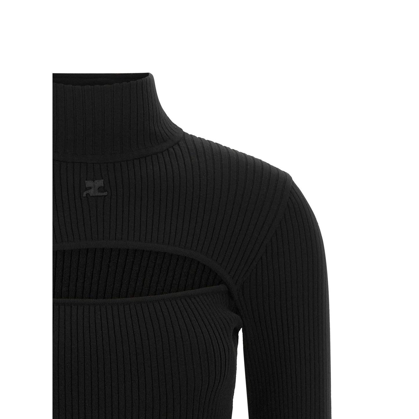Courrèges Black Viscose Cardigan