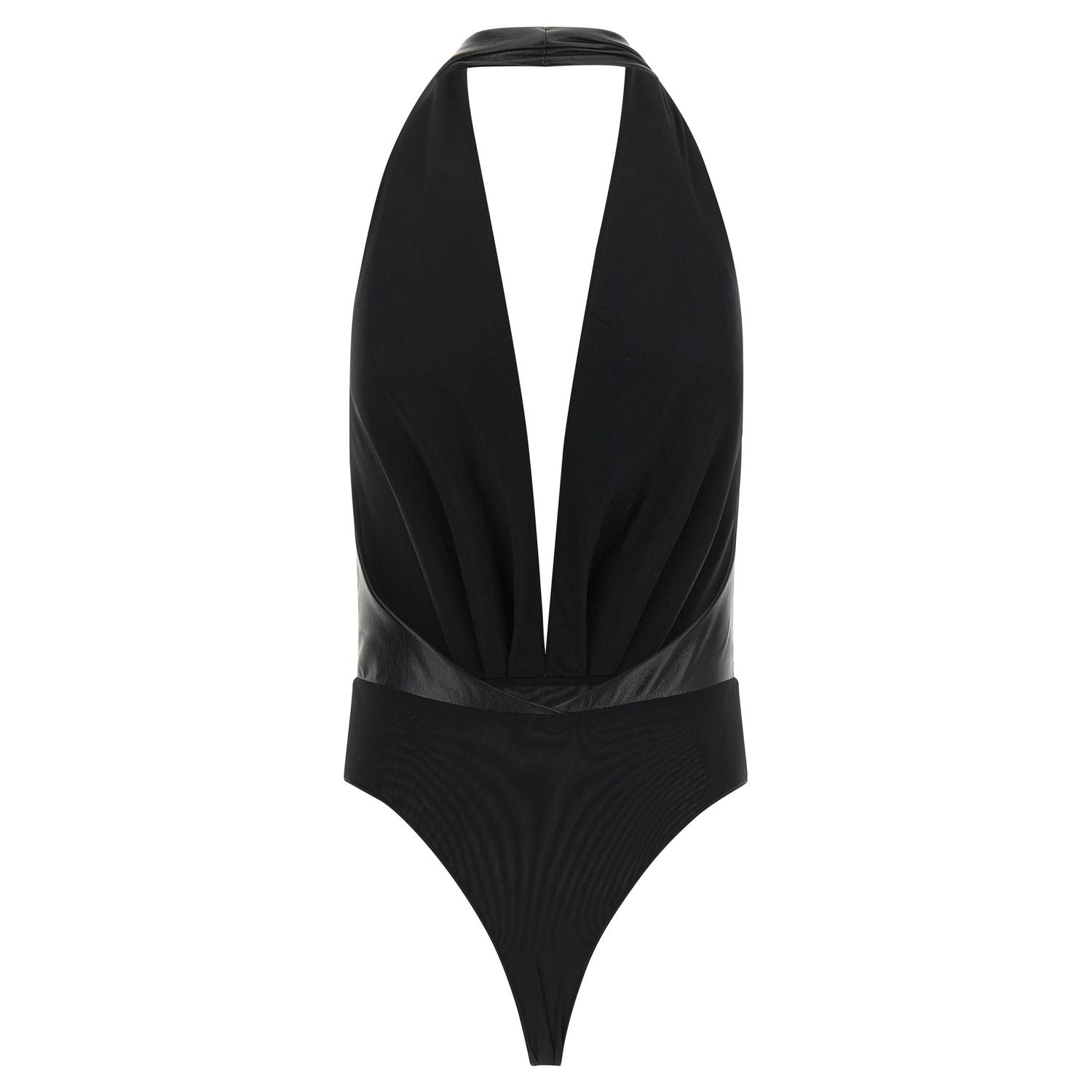 The Andamane Black Polyester Bodysuit