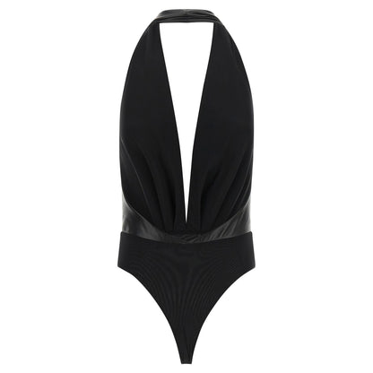 The Andamane Black Polyester Bodysuit