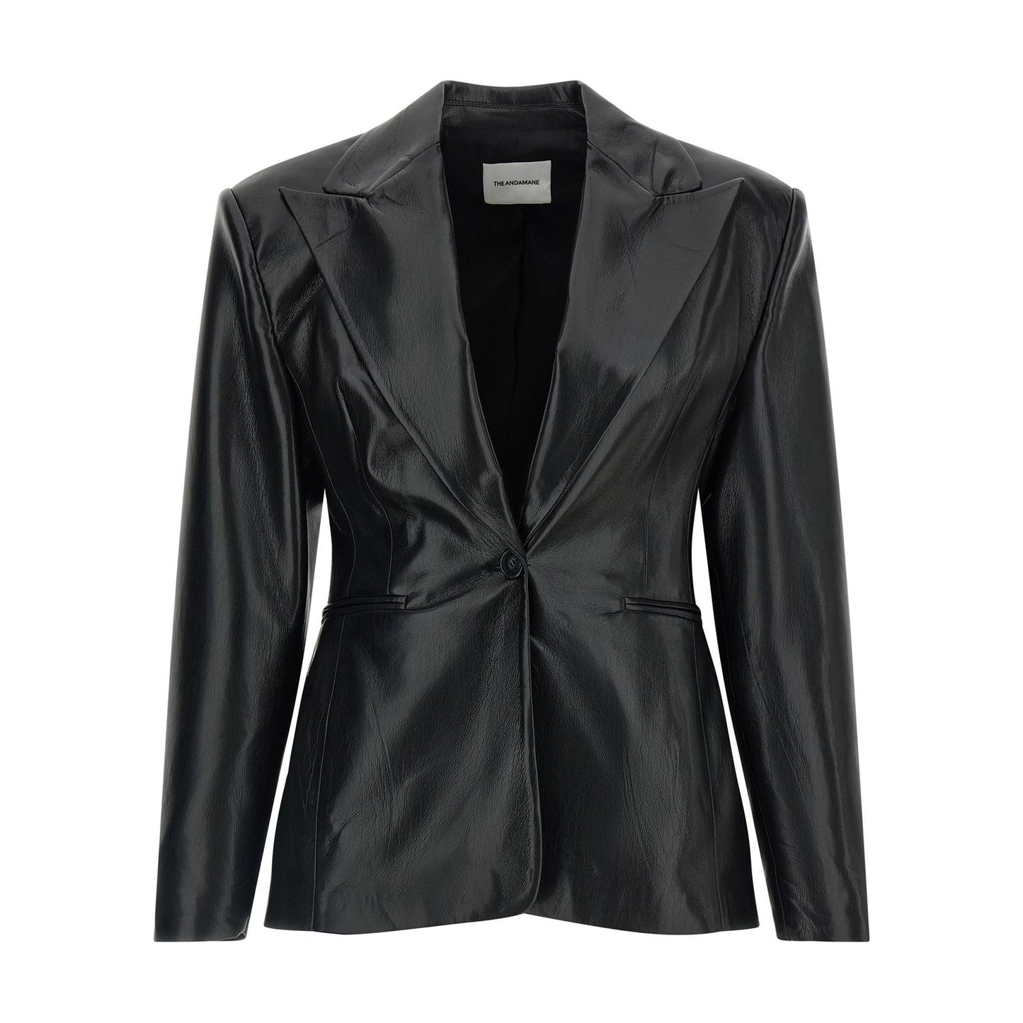 The Andamane Black Polyester Blazer