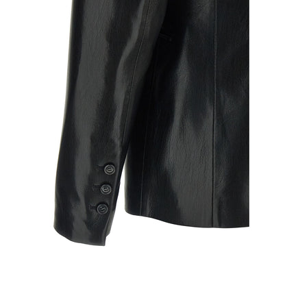The Andamane Black Polyester Blazer