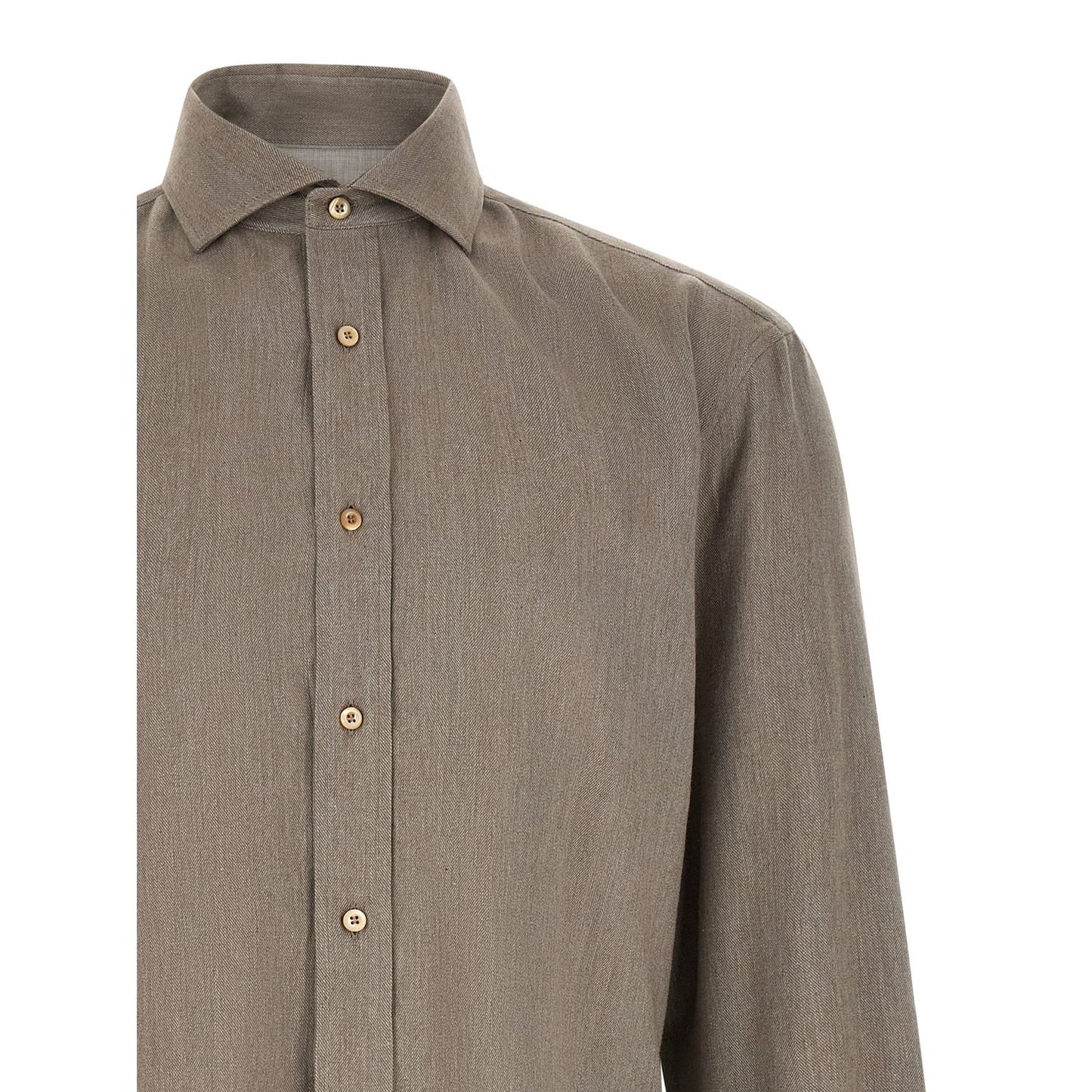 Brunello Cucinelli Gray Cotton Blouse