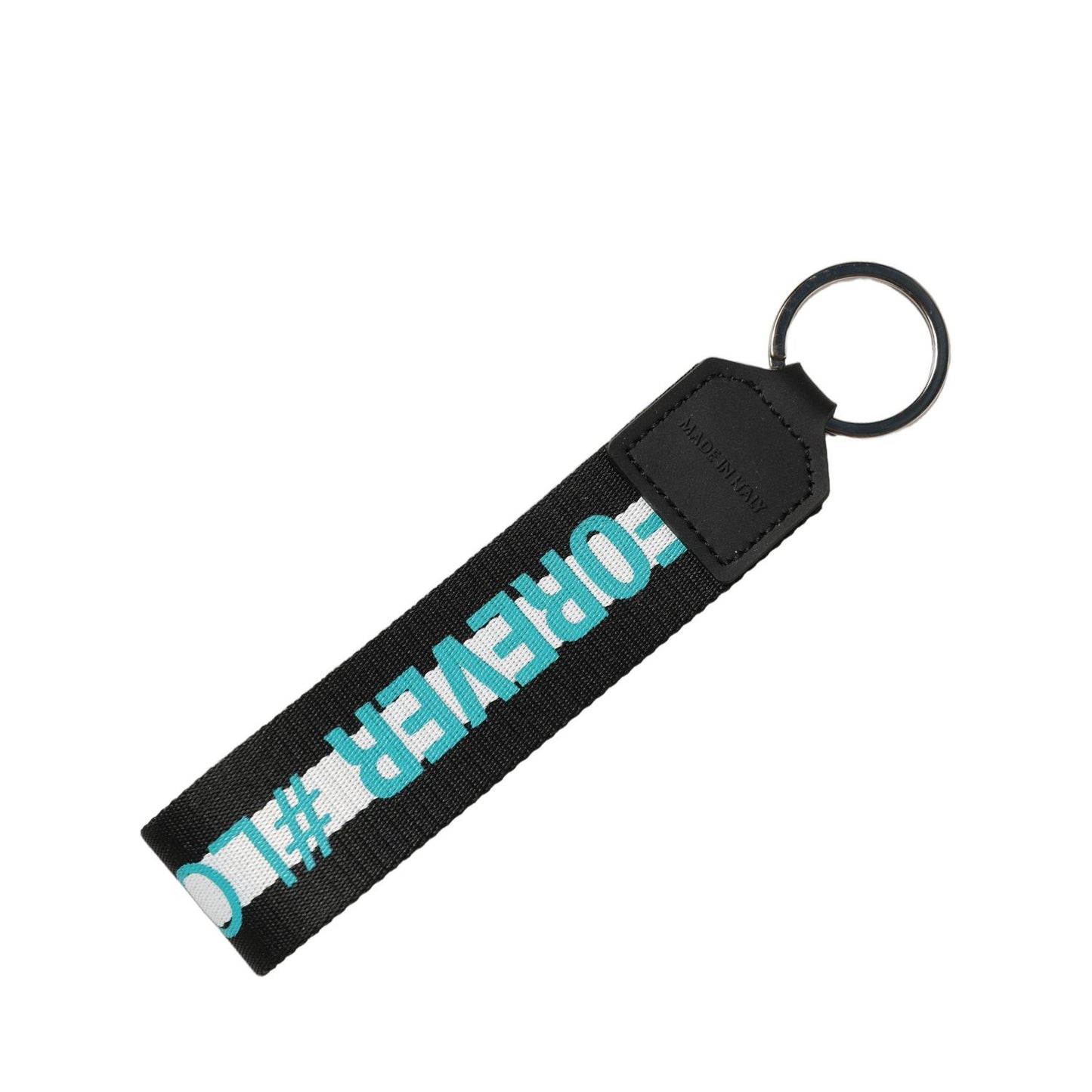 Dolce & Gabbana Multicolor Logo Polyester Brass Holder Keychain Keyring