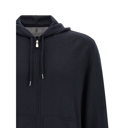 Brunello Cucinelli Blue Cashmere Cardigan