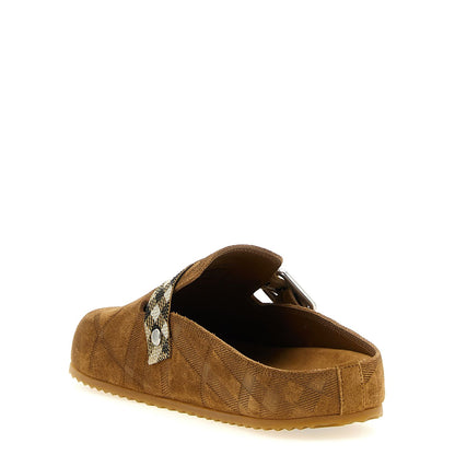 Burberry Brown Leather Clogs