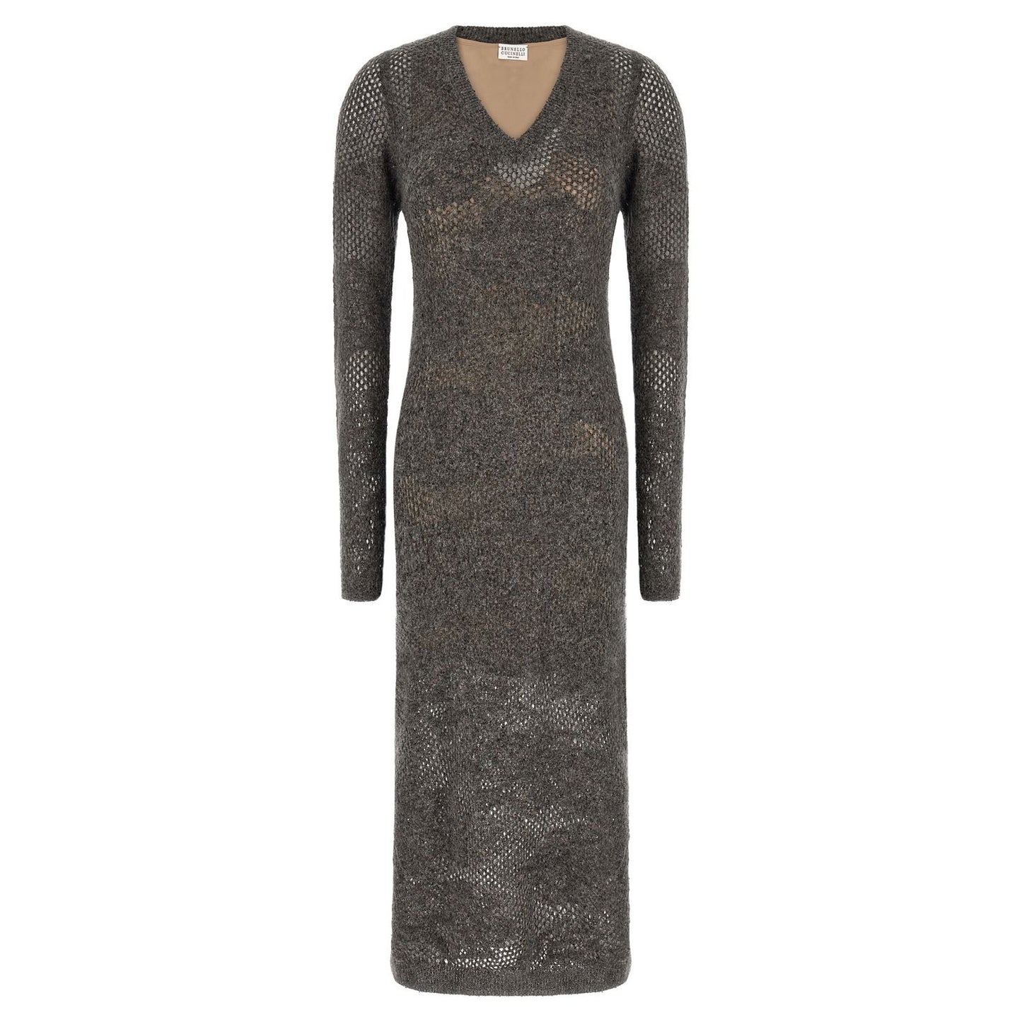 Brunello Cucinelli Gray Nylon Casual Dress