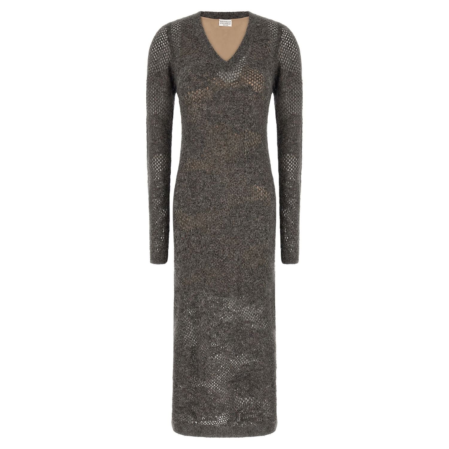 Brunello Cucinelli Gray Nylon Casual Dress