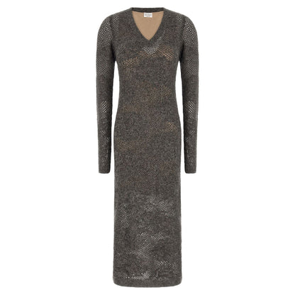 Brunello Cucinelli Gray Nylon Casual Dress