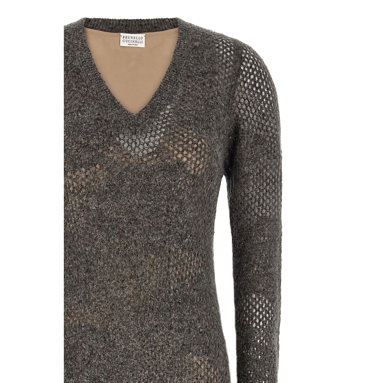 Brunello Cucinelli Gray Nylon Casual Dress