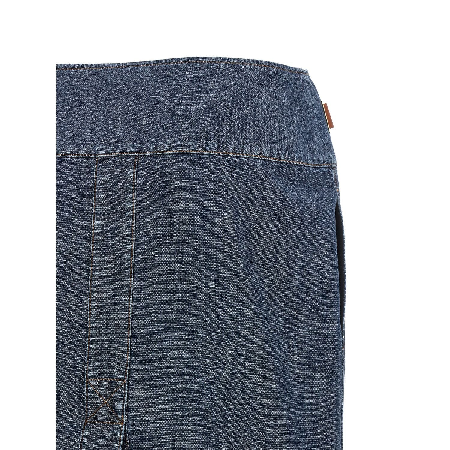 Fendi Blue Cotton Midi Skirt