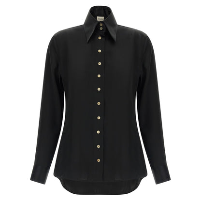 Khaite Black Acetate Blouse