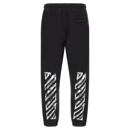Off-White Black Cotton Joggers (Workout Pants)