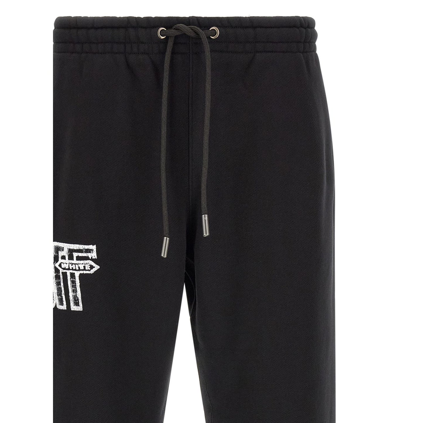 Off-White Black Cotton Joggers (Workout Pants)