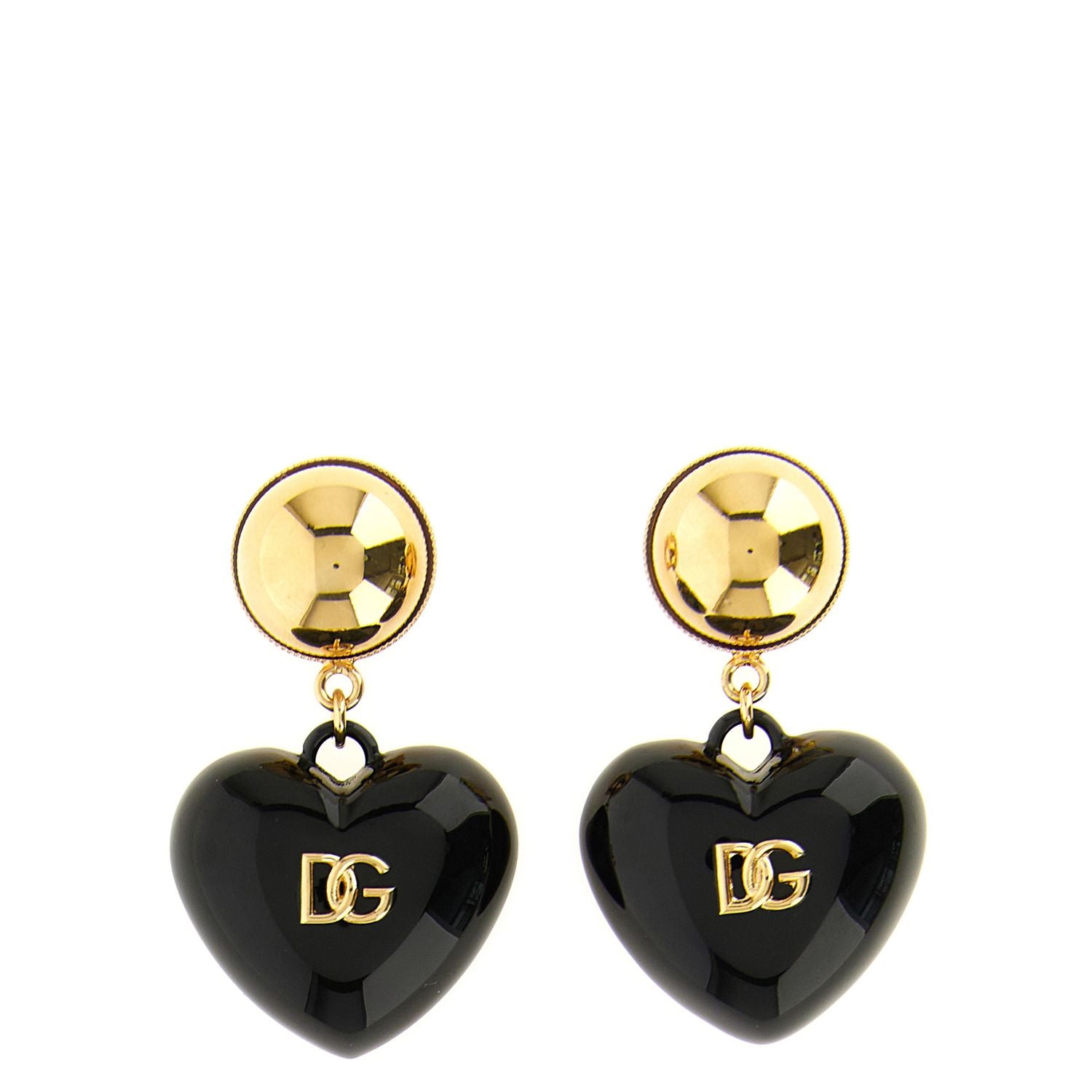 Dolce & Gabbana Black Brass Earrings