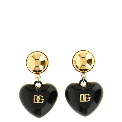 Dolce & Gabbana Black Brass Earrings