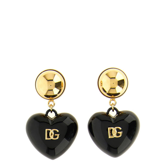 Dolce & Gabbana Black Brass Earrings