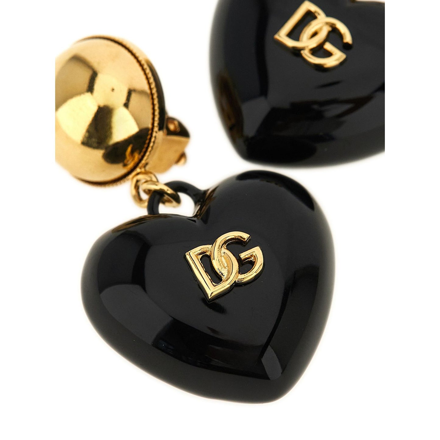 Dolce & Gabbana Black Brass Earrings