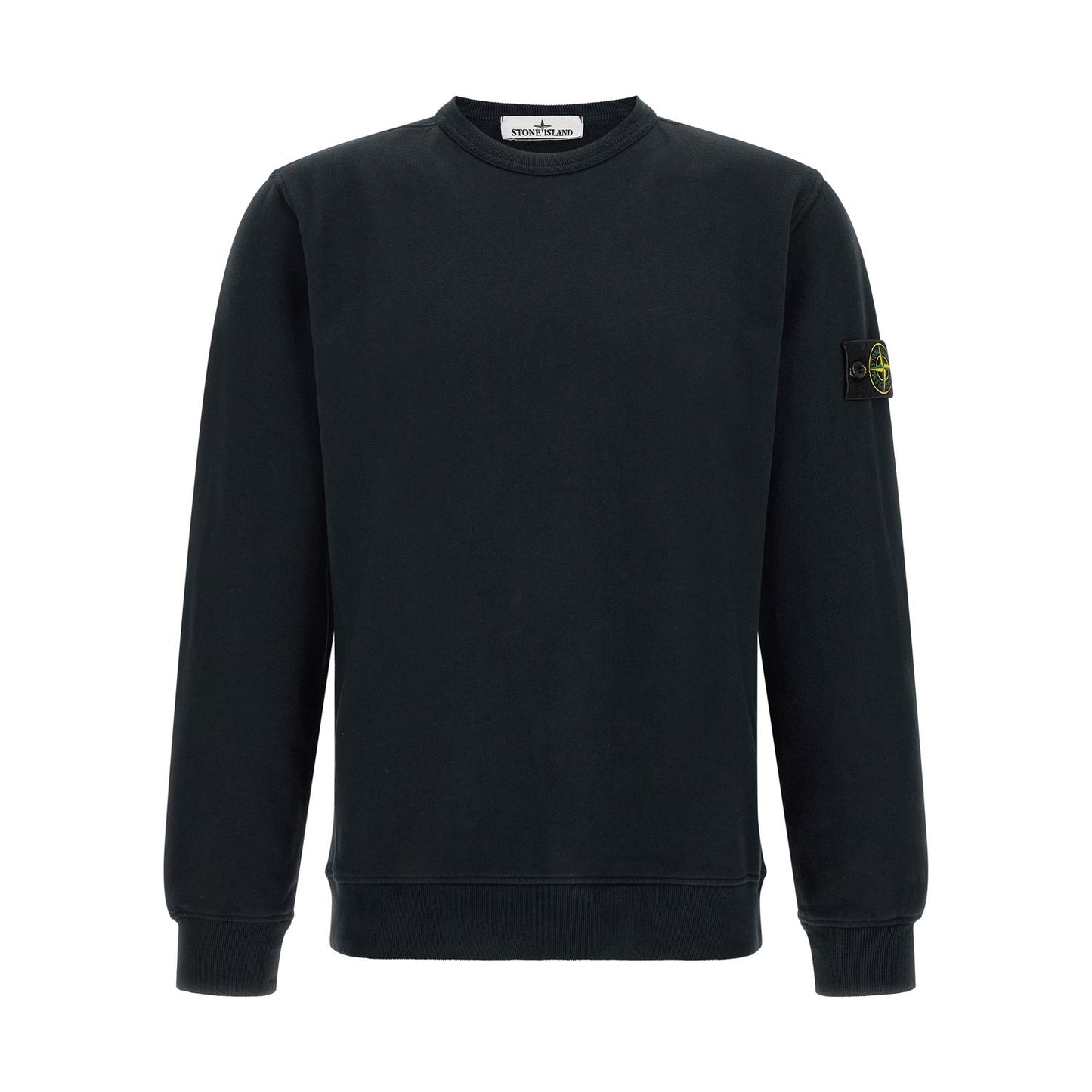 Stone Island Blue Cotton Sweatshirt