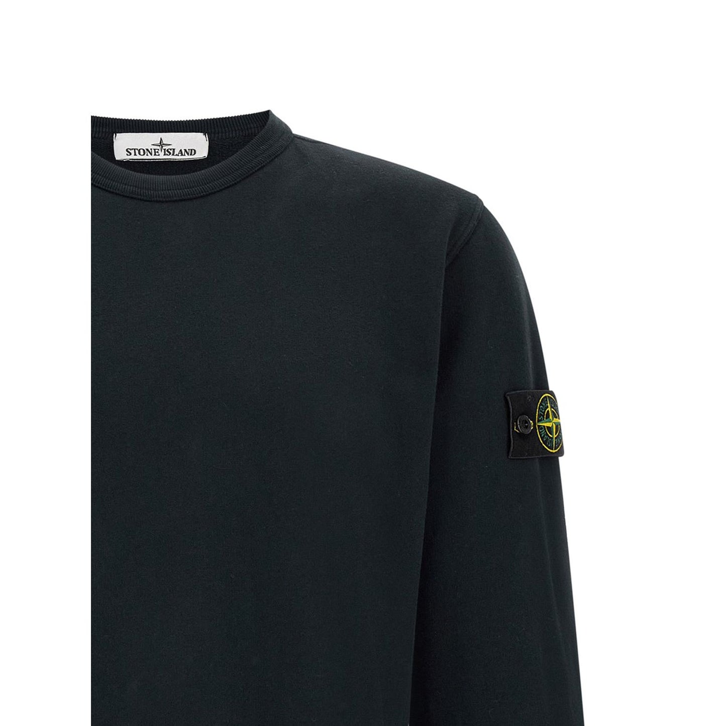 Stone Island Blue Cotton Sweatshirt