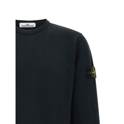 Stone Island Blue Cotton Sweatshirt
