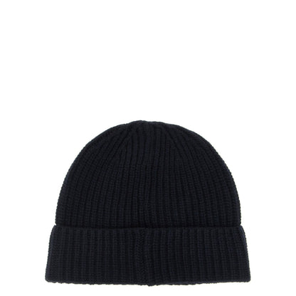 Stone Island Blue Virgin Wool Beanie
