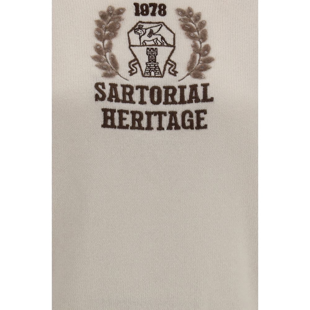Brunello Cucinelli White Cashmere Sweater