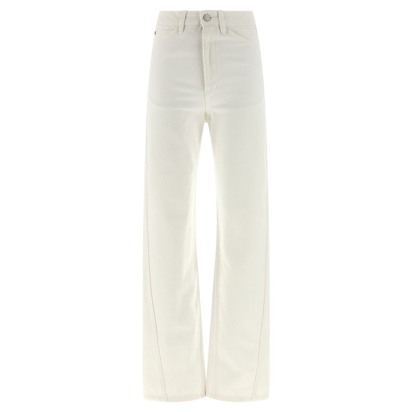 Lemaire White Cotton High-Waisted Jean