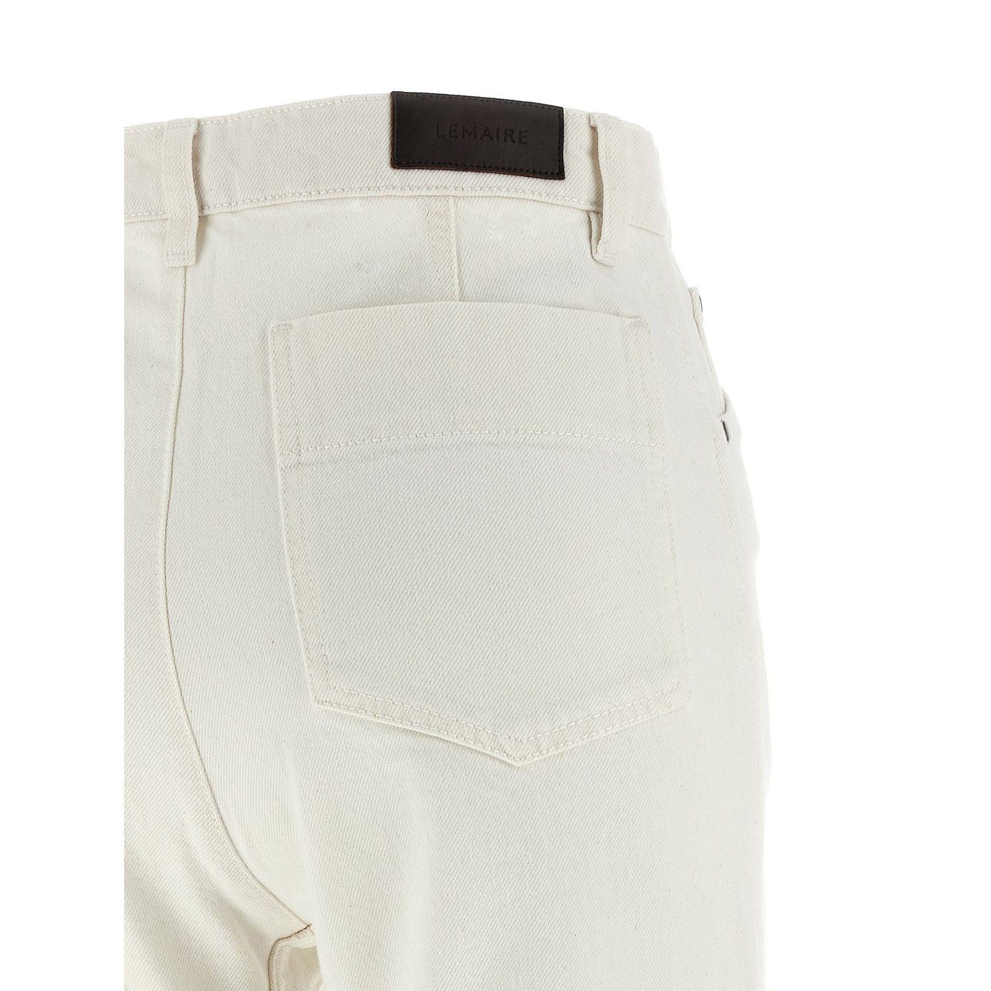 Lemaire White Cotton High-Waisted Jean
