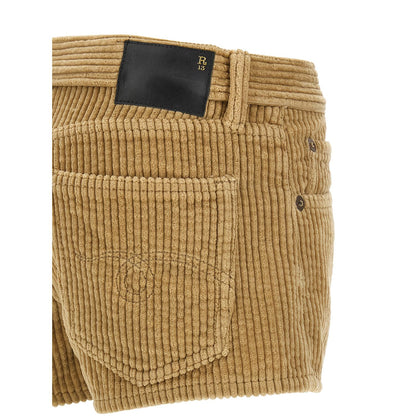 R13 Beige Cotton Bermuda Shorts
