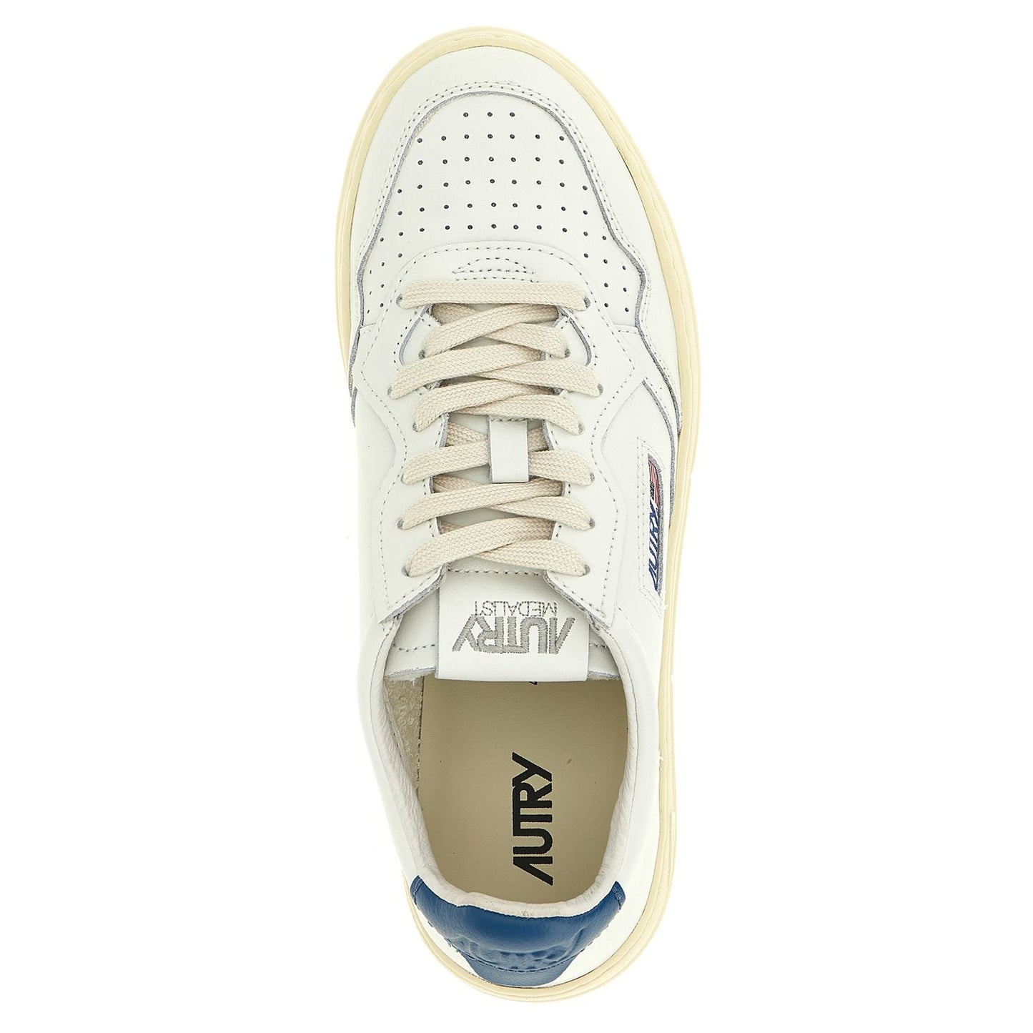 Autry Blue Cowhide Low Top Sneakers