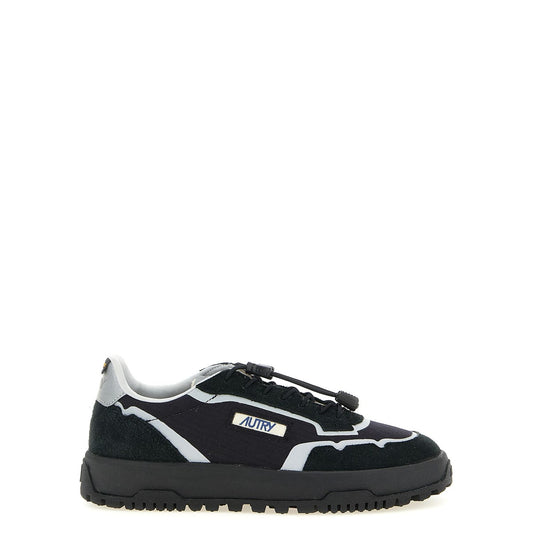 Autry Black Nylon Athletic Sneakers