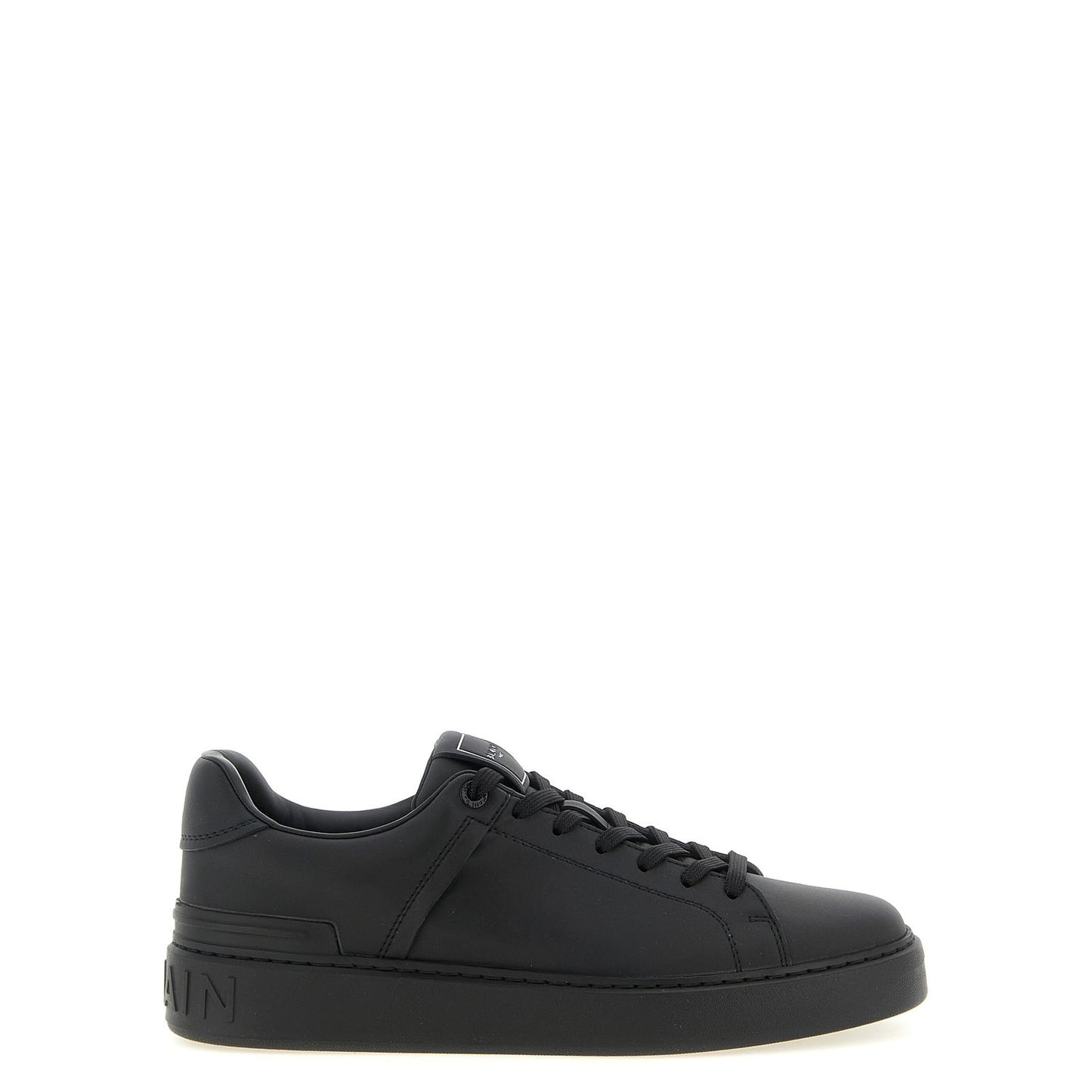 Balmain Black Calfskin Low Top Sneakers