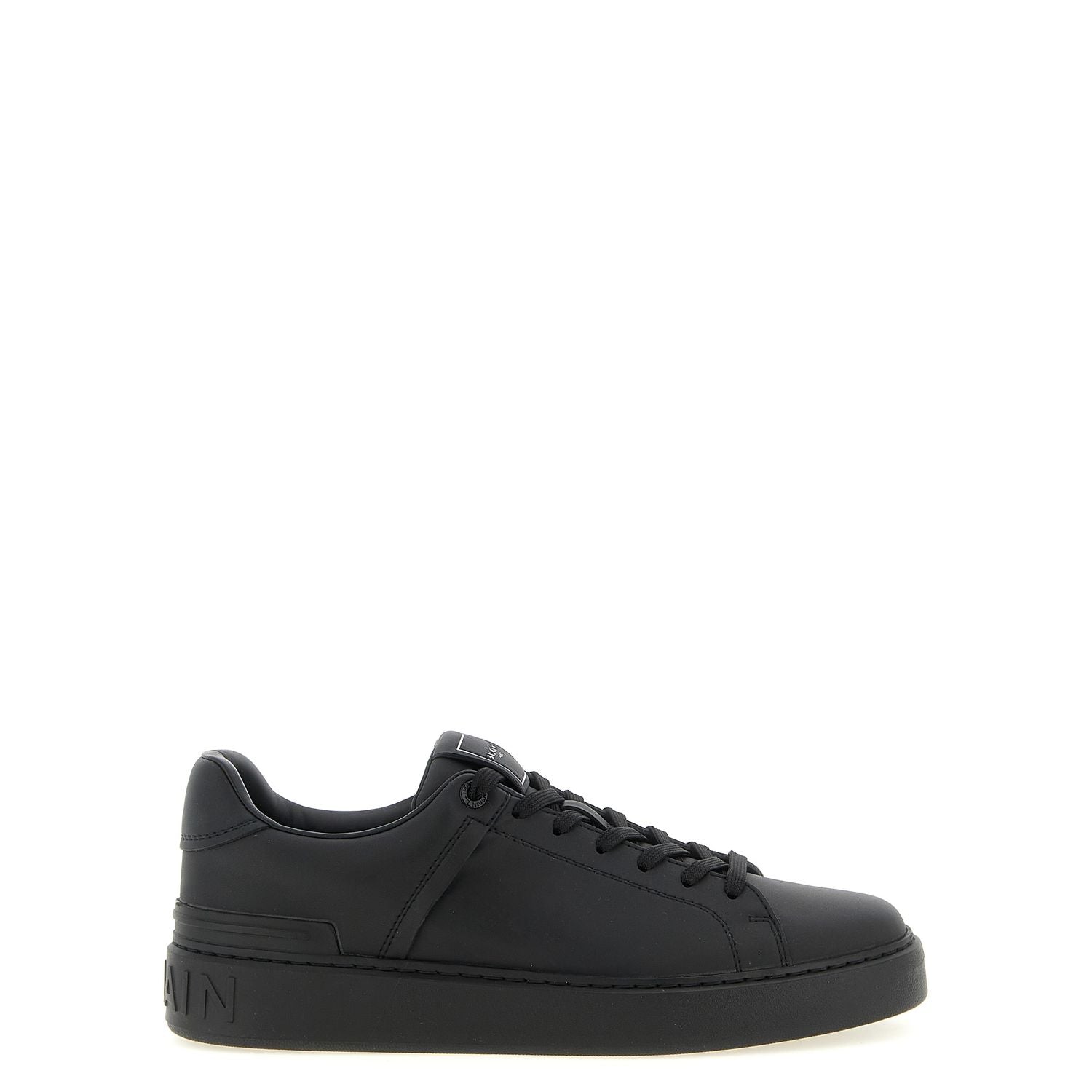 Balmain Black Calfskin Low Top Sneakers