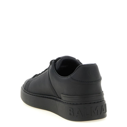Balmain Black Calfskin Low Top Sneakers