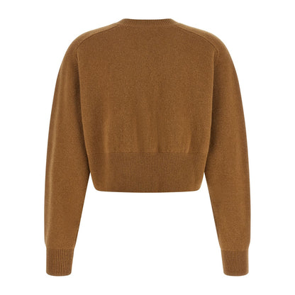 Elisabetta Franchi Brown Wool Cardigan