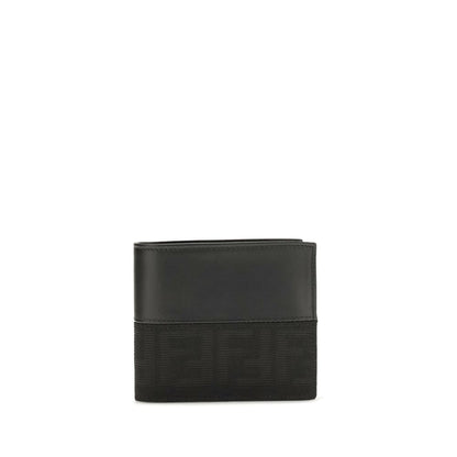 Fendi Black Calf Leather Bos Taurus Wallet
