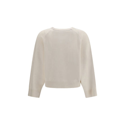 Brunello Cucinelli White Cashmere Sweater