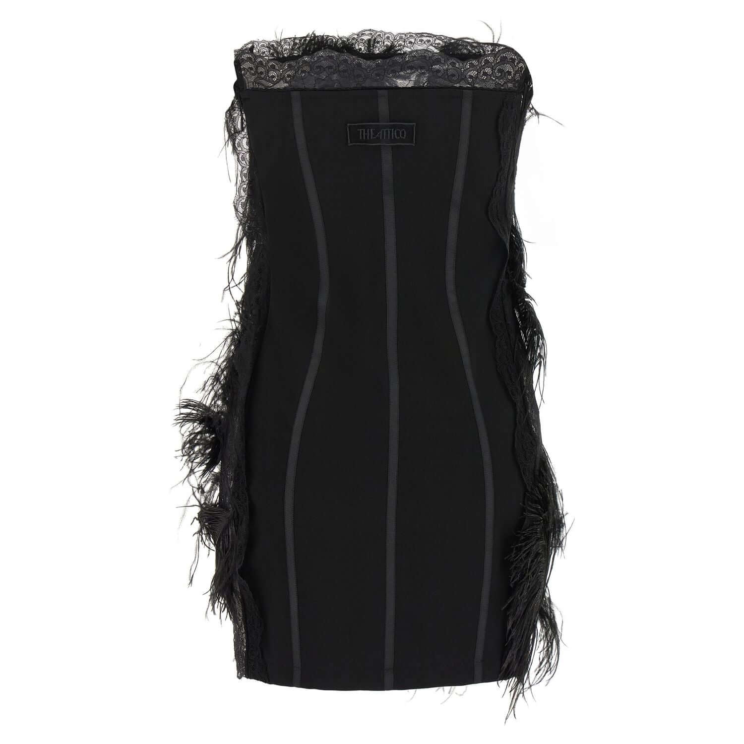 The Attico Black Polyamide Short Dress